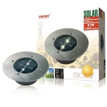 Lampe Solaire Ronde 0,12 W Argenté 5000.197 Ranex