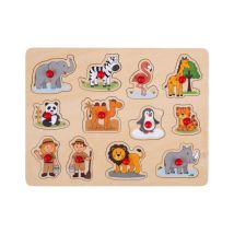 Angel Sports Puzzle En Bois Zoo - Jouet Éducatif Pour Tout-petits
