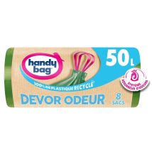 Sac Poubelle Devor Odeur 50l, Avec Poignées Handy Bag