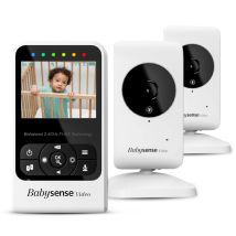 Moniteur Vidéo Pour Bébé, Babyphone Avec Deux Caméras Et Audio, Température Des Locaux, Vision Nocturne