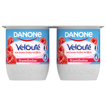Danone Veloute - Yaourt Aux Fruits Mixés Framboise Danone Veloute - Les 4 Pots De 125g