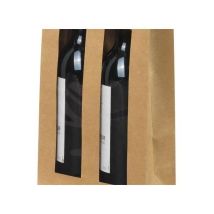 Classwine Etui Kraft Marron A Fenetre Pour 2 Bouteilles