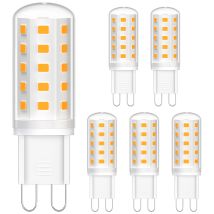 LEDYA Lot De 6 Ampoules Led G9 3w 380 Lm Blanc Chaud 2700k Équivalent 30-40w Non Dimmable