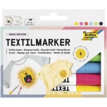 Marqueur Pour Textiles, Set De 6, Assorti Folia