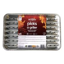 Plats À Griller Alluminium X5 (barbecue, Cheminée, Four) Actifeu