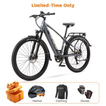 Vélo Électrique Urbain Pure Unicorn U6, Moteur Central, 29", Gris