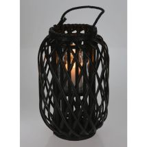Lanterne Roseau 40x26 Cm Noir H&s Collection