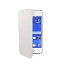 Swiss Charger - Etui Folio Slim En Simili Cuir Pour Samsung Galaxy Ace 4 - Blanc