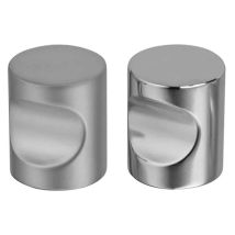 Bouton Laiton À Encoche Nickelé Mat D18mm Ferrasse