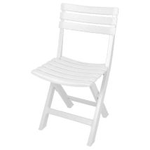 Chaise Pliante Pro Garden En Pvc 60 X 82 X 54 Cm Blanche