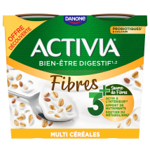 Yaourts Multi Céréales Fibres Activia