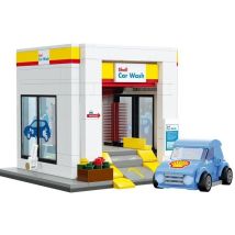Bâtiments - Jeu De Construction - Station De Lavage Shell - 294 Pieces - Des 8 Ans