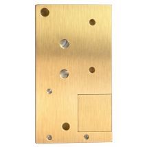 Gâche Droite Poussant Deux-temps En Laiton Brossé 88,5x50x31mm Beugnot