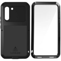 Coque Pour Samsung Galaxy S22 Anti-chute 1.8m + Verre Trempé Powerful Noir Love Mei