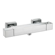 Robinet De Douche Thermostatique Mélangeur K2o Chillout Relax 26,2x6,3x7,1 Cm Mural 2 Boutons Finition En Laiton Chromé