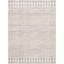 Louna - Tapis Géométrique, Blanc Et Gris - 160x216cm