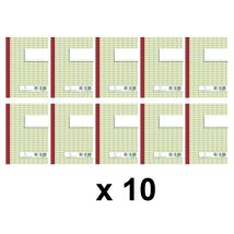 10 Carnets - Manifold - A6 - Petits Carreaux - Autocopiant - Tripli - Exacompta