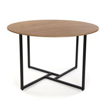Table De Salle À Manger Versa Beatriz Pvc Métal Bois Mdf 120 X 76 X 120 Cm