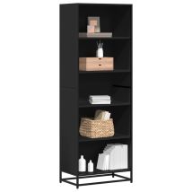 Bibliothèque Noir 60x35x170,5 Cm Bois D'ingénierie Vidaxl