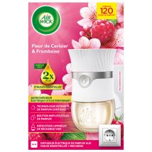 Air Wick - Désodorisant Diffuseur Electrique Fleur De Cerisier Et Framboise Air Wick - Le Diffuseur Et La Recharge