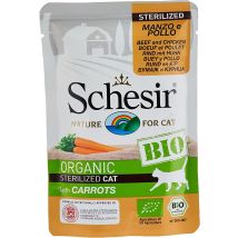 Sachet Fraicheur Bio Pour Chat Stérilisé Schesir Pack 16 Sachets 85g