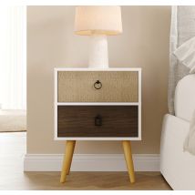 Table De Chevet Pour Chambre À Coucher Multicolore Mat 45x29,5x52,5cm Design Ameublement Leticia