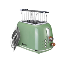 Grille-pain Wiltal Ts-r1 Vert 815w Avec Réchauffe-pain Et Inox