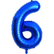 Ballons Chiffres En Aluminium Bleu Foncé De 40 Pouces, Grands Ballons Chiffre 6, Adaptés Aux Décorations De Fêtes D'anni