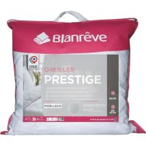 Lot 2 Oreillers 60x60 Cm - Blanreve Prestige - 100% Polyester - Satin Rayé