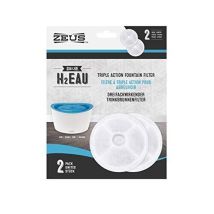 Zeus Triple Action Lot De 2 Filtres De Nettoyage De Rechange Pour Fontaine 6 L