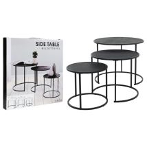 Ensemble De Tables D'appoint 3 Pcs Noir H&s Collection