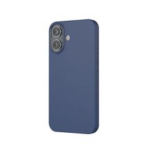 Coque Pour Iphone 16 Magsafe Silicone Oléophobe Et Anti-rayures Bleu Mw