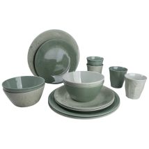 Vaisselle 16 Pcs Mix & Match Mélamine Vert Bo-camp
