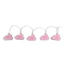 Guirlande Lumineuse Enfant Nuage - L. 165 Cm - Rose