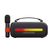 Enceinte Karaoké Bluetooth Portable 130w Avec Micro Sans Fil Et Effets Led Noir Ledwood