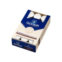 Bougies Chauffe-plat Gouda 30 Pièces, 8 Heures, Blanc