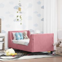 Cadre De Lit Pour Tout-petit Avec Tête De Lit Rose 70 X 140 Cm Vidaxl