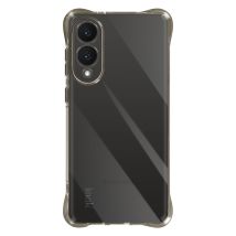 Coque Pour Samsung Galaxy S25 Edge Silicone Antichoc Coins Bumper Noir Transparent Imak
