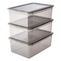 Lot De 3 Boîtes De Rangement Pour Chaussures 11 Litres