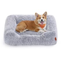 Grand Panier Pour Chien, Lit Pour Animaux, 91 X 68 X 18 Cm, Coussin, Canapé, Rembourrage Doux, Bords Surélevés