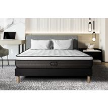 Ensemble Suite 180 X 200 Cm Sommier Kit Noir