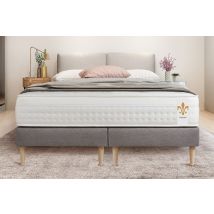 Ensemble Le Vingt-huit 160 X 200 Cm Double Sommiers Gris