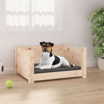 Lit Pour Chien 55,5 X 45,5 X 28 Cm Bois De Pin Massif Vidaxl