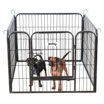 Parc Enclos Pour Chien Chiot Et Lapin Gardeo80x60x4, 4 Panneaux 80x60cm, 0,64m2, Modulable, Intérieur Et Extérieur, Pli