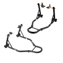 Succebuy Béquille Moto Avant/arrière Charge 499kg, Fourches Double/u+l, Bras Oscillant, Compatible Yamaha/honda/etc.