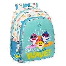 Cartable Baby Shark Surfing Bleu Blanc 27 X 33 X 10 Cm