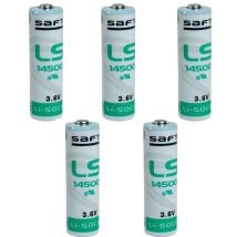 Saft Ls14500 Lr6 3,6v 2600mah Aa- Ls14500 Lot De 5