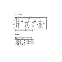 Plaque De Fixation Ferme-porte Ts71/ts72/ts73v/ts83 Métal Argent 232x68mm Dormakaba