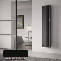 Radiateur Decoratif Électrique Connecté 1500w Noir Opaque Sax Led - Irsap