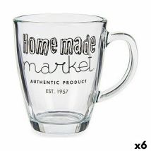 Tasse Mug Transparent Verre 6 Unités (320 Ml)